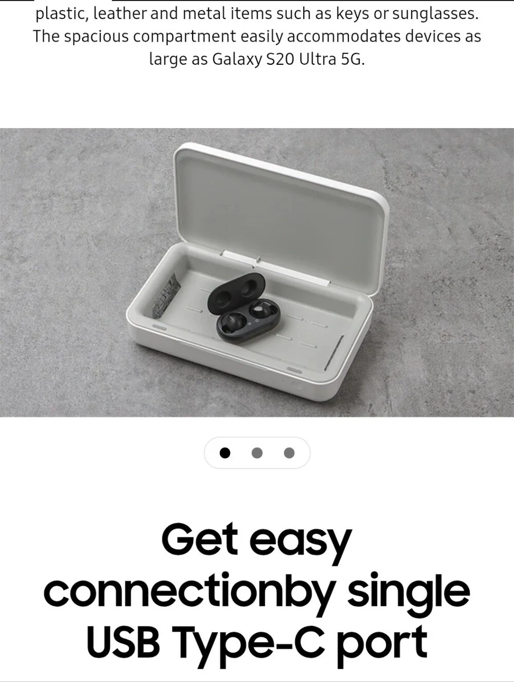 UV Sanitizer with Wireless Charging White